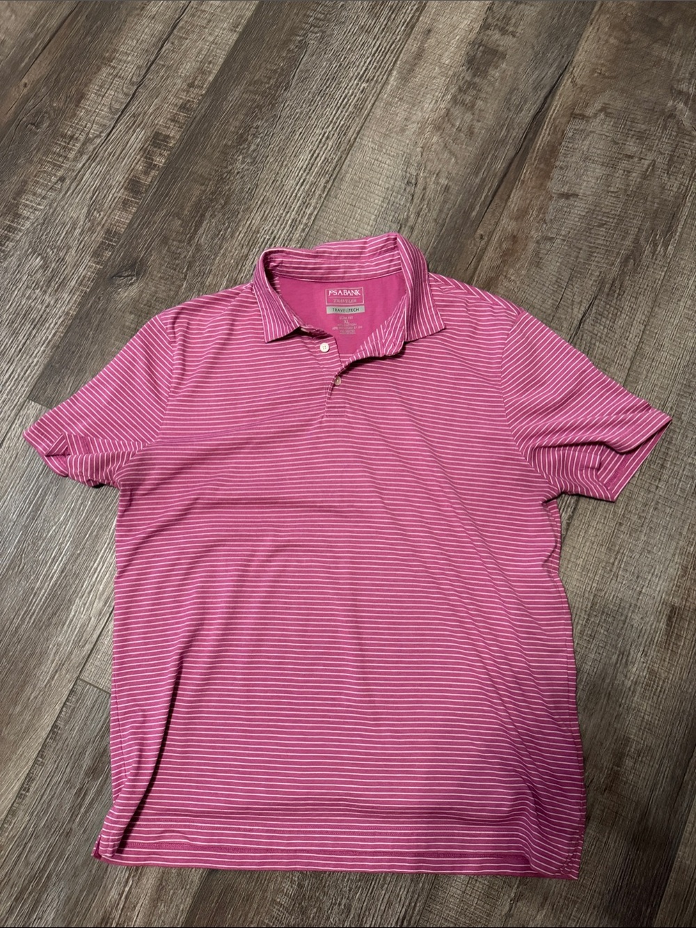 Jos. A. Bank Men’s Pink & White Striped Polo